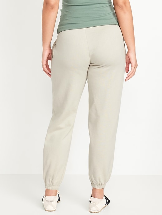 Image number 2 showing, Maternity Rollover-Waist Jogger Sweatpants