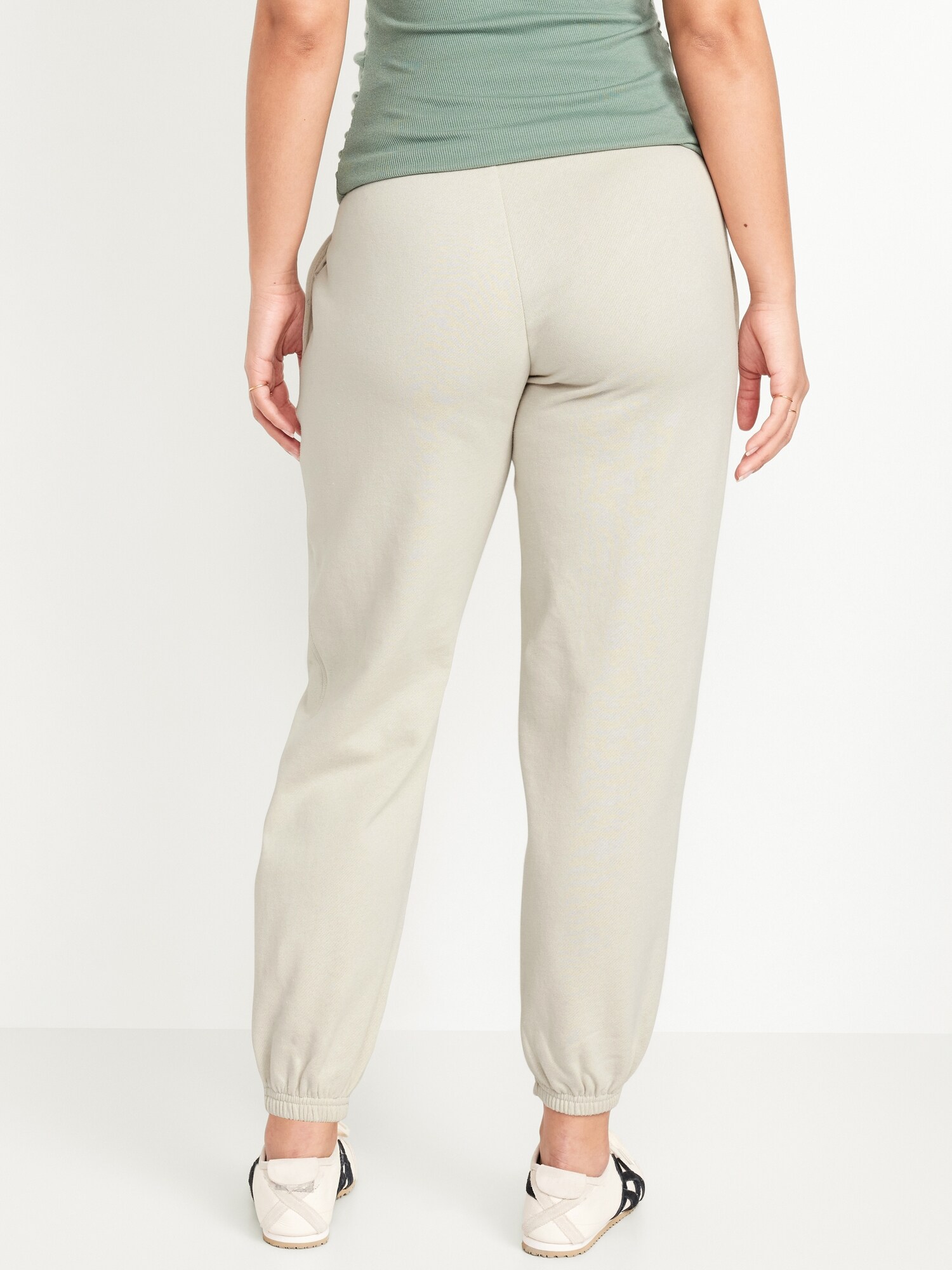 Женские брюки Old Navy Maternity Rollover-Waist Jogger Sweatpants, цвет: Костяной — фото 2