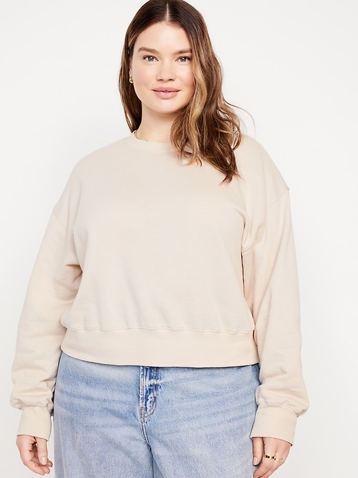 Image number 7 showing, Drop-Shoulder Crop Sweatshirt