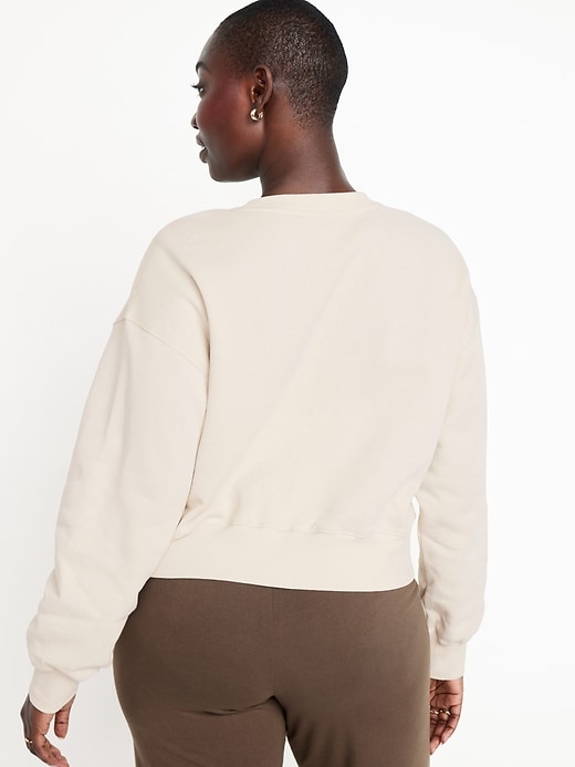 Image number 6 showing, Drop-Shoulder Crop Sweatshirt