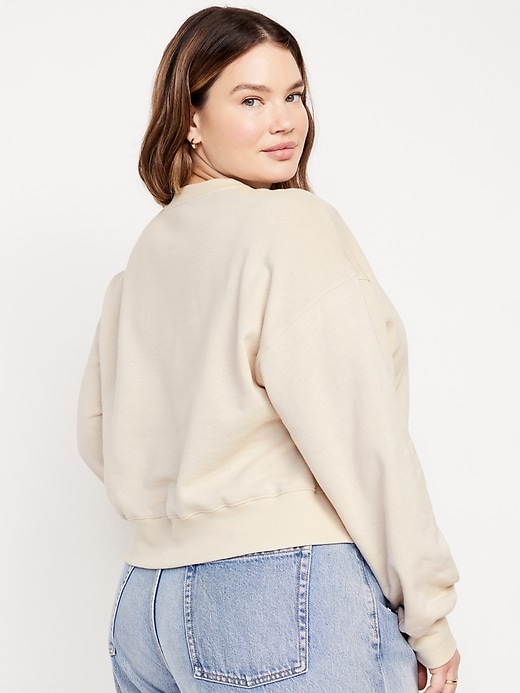 Image number 8 showing, Drop-Shoulder Crop Sweatshirt