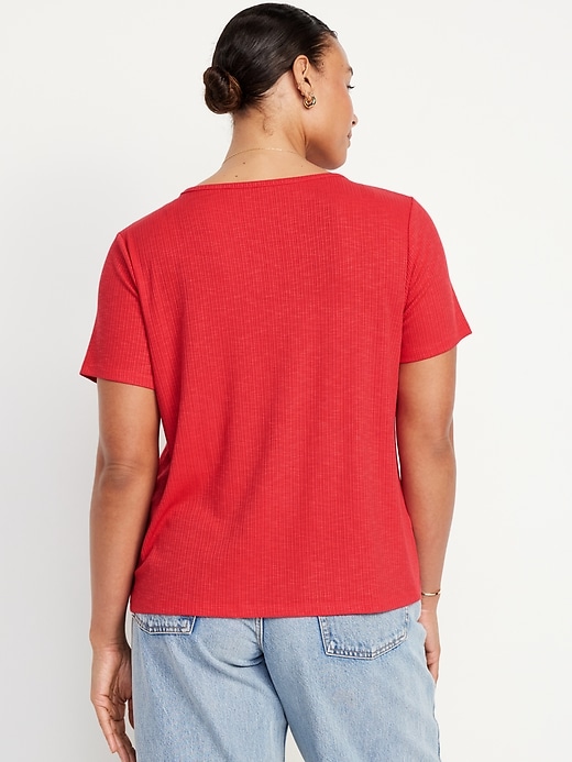 Image number 6 showing, Luxe Ribbed Slub-Knit T-Shirt