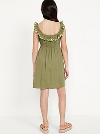 Image number 2 showing, Sleeveless Fit and Flare Smocked Dress for Girls