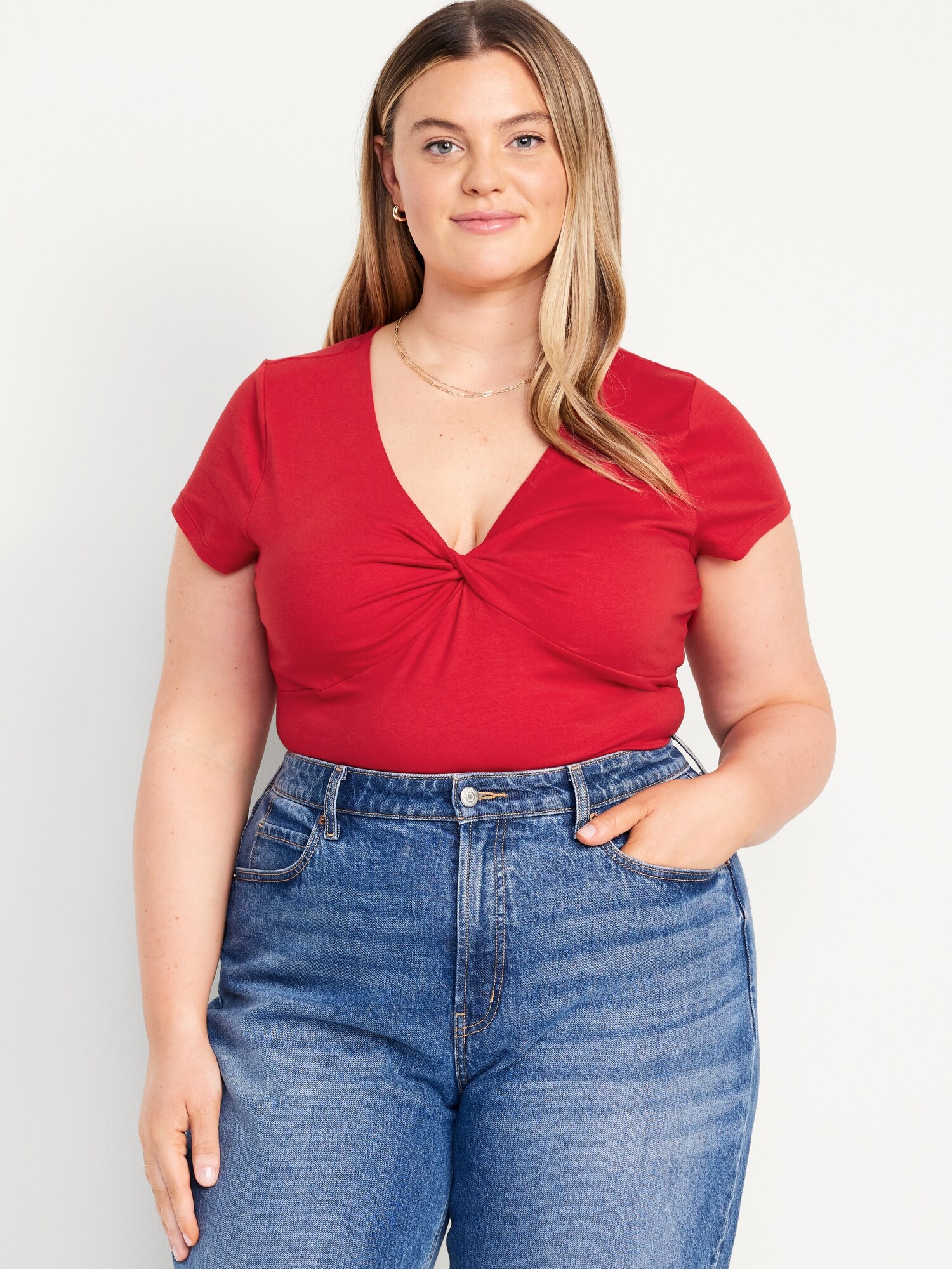 Fitted Twist-Front Top | Old Navy