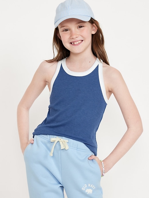 View large product image 1 of 4. UltraLite Rib-Knit Performance Tank for Girls