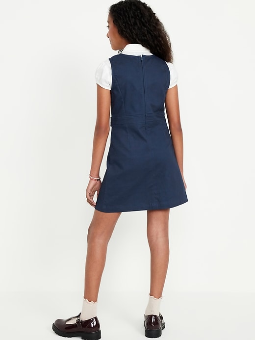 View large product image 2 of 3. Sleeveless School Uniform Dress for Girls