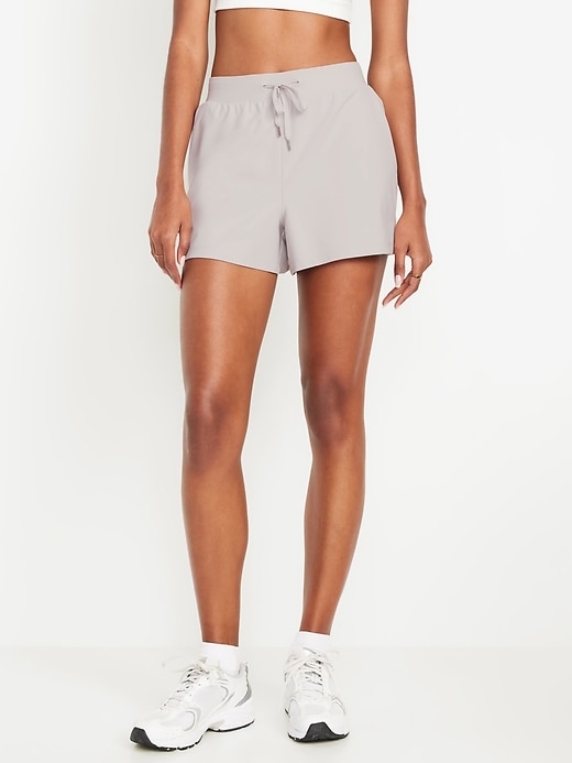 Image number 1 showing, High-Waisted PowerSoft Shorts -- 3-inch inseam