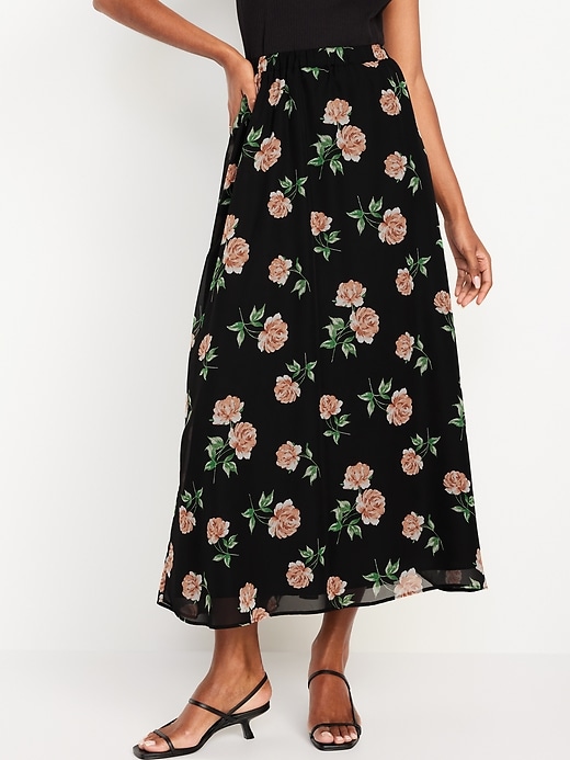 Image number 1 showing, Chiffon Maxi Skirt