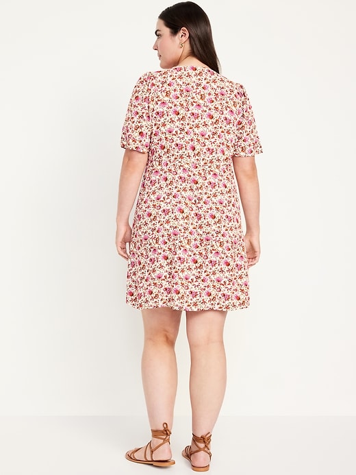 Image number 5 showing, Button-Down Crepe Mini Dress