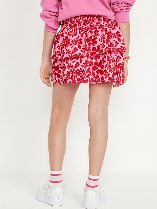 View large product image 2 of 4. Printed Crinkled Tiered Skort for Girls