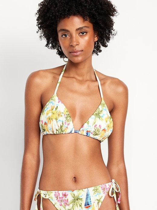 Image number 1 showing, Triangle String Bikini Swim Top