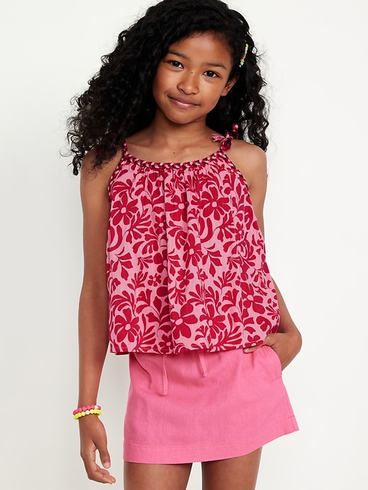 View large product image 1 of 4. Printed Sleeveless Braided Tank Top for Girls