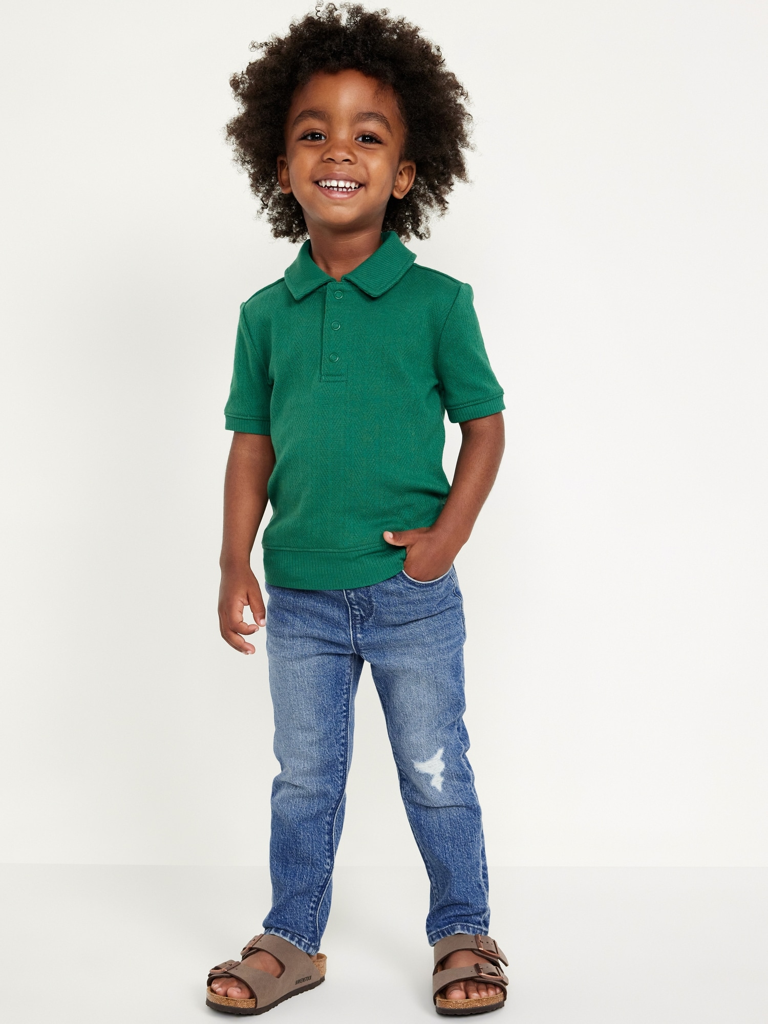 360° Stretch Pull-On Skinny Jeans for Toddler Boys