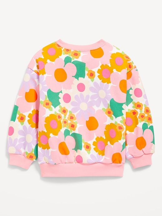 View large product image 2 of 2. Crew-Neck Sweatshirt for Toddler Girls