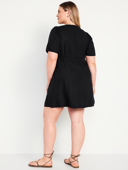 Image number 7 showing, Button-Down Crepe Mini Dress