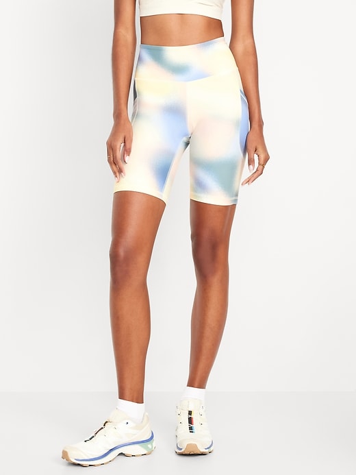 Image number 1 showing, High-Waisted PowerSoft Biker Shorts -- 8-inch inseam