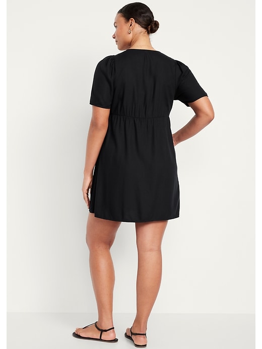 Image number 5 showing, Button-Down Crepe Mini Dress