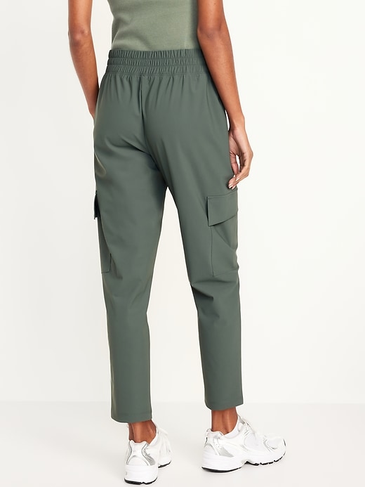 Image number 2 showing, High-Waisted SleekTech Cargo Ankle Pants