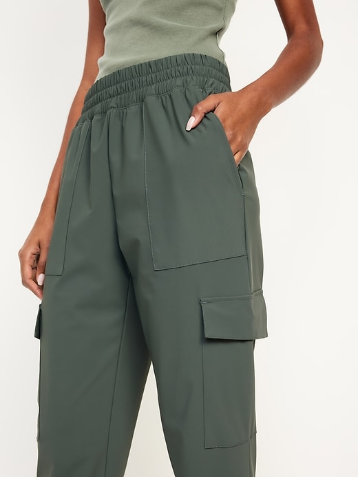 Image number 4 showing, High-Waisted SleekTech Cargo Ankle Pants