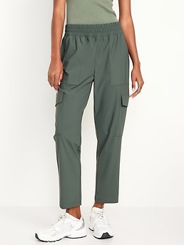 High-Waisted SleekTech Cargo Ankle Pants - image 3