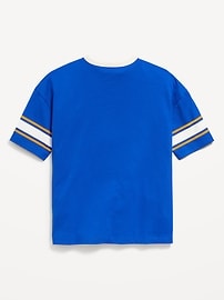 View large product image 3 of 3. Oversized Short-Sleeve Color-Block T-Shirt for Boys