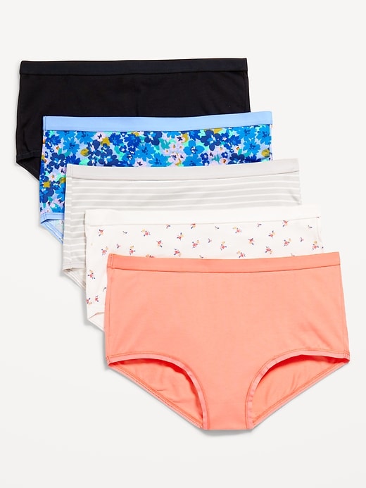 View large product image 1 of 3. High-Waisted Everyday Cotton Underwear  5-Pack
