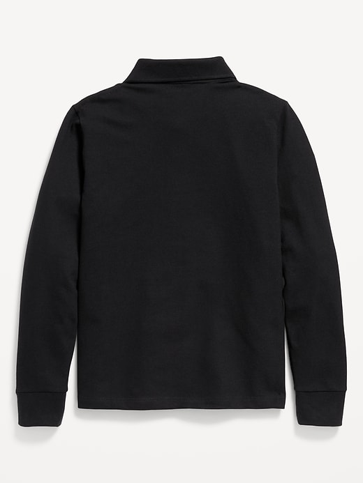 Image number 3 showing, School Uniform Long-Sleeve Polo Shirt for Boys