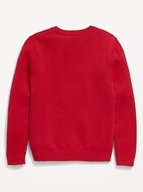 View large product image 3 of 3. Long-Sleeve Solid V-Neck Sweater for Boys