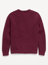 View large product image 3 of 4. School Uniform Solid V-Neck Sweater for Boys