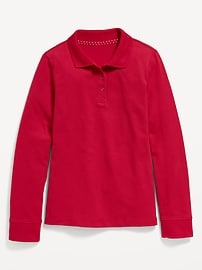 Image number 2 showing, Uniform Pique Polo Shirt for Girls