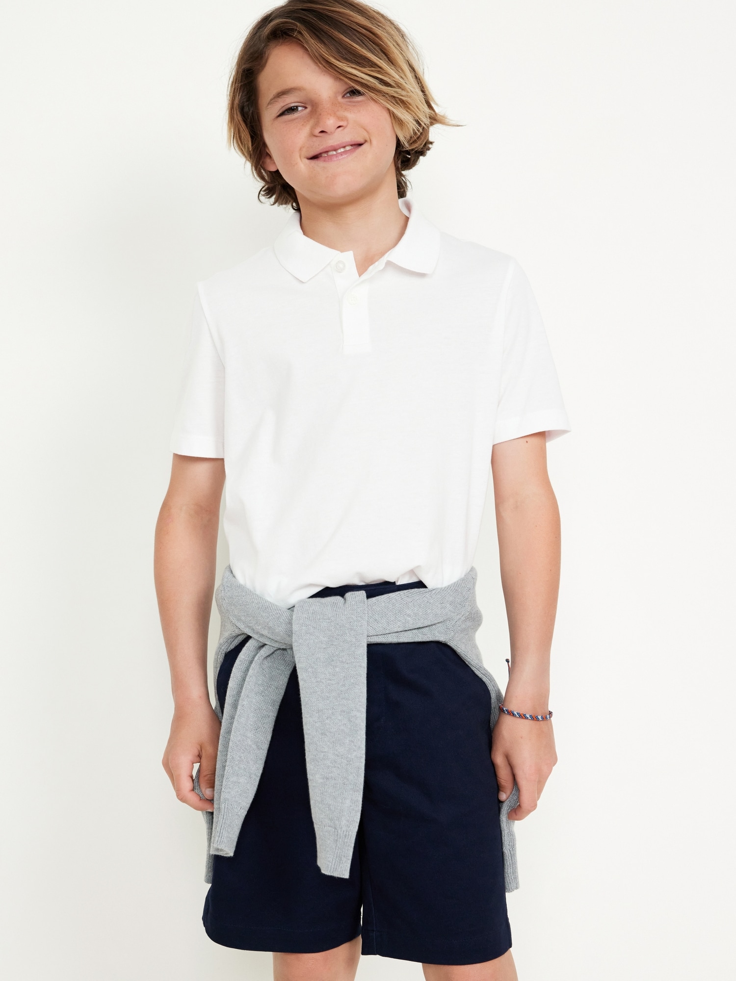 School Uniform Jersey Polo Shirt for Boys