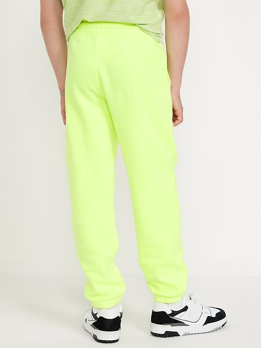 View large product image 2 of 5. Gender-Neutral Fleece Cinched Graphic Jogger Sweatpants for Kids
