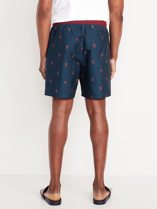 Image number 4 showing, Printed Swim Trunks -- 7-inch inseam