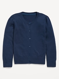Image number 2 showing, School Uniform Button-Up Cardigan for Girls