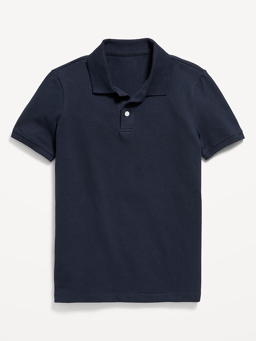 View large product image 2 of 3. School Uniform Pique Polo Shirt for Boys