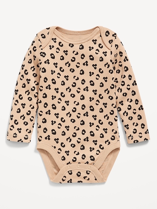 View large product image 1 of 3. Printed Long-Sleeve Bodysuit for Baby