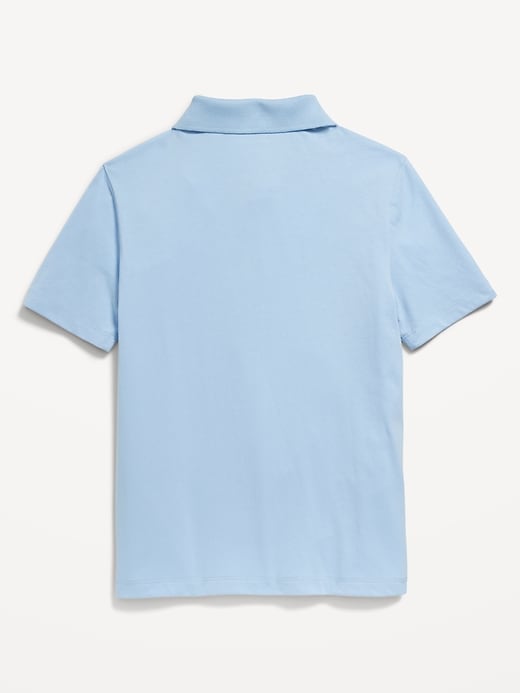 Image number 3 showing, School Uniform Jersey Polo Shirt for Boys