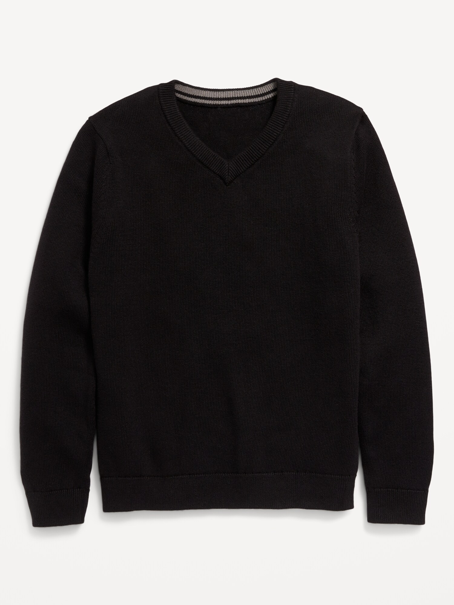 Свитер Old Navy School Uniform Solid V-Neck Sweater для мальчиков, цвет: Чёрный — фото 2