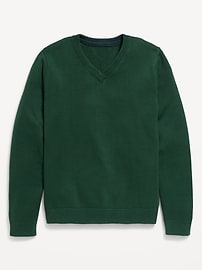 Image number 2 showing, School Uniform Solid V-Neck Sweater for Boys