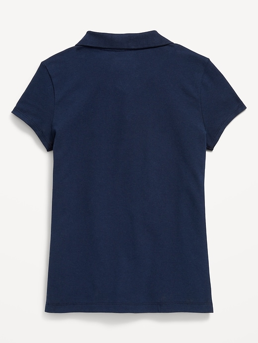 Image number 3 showing, Uniform Pique Polo Shirt for Girls