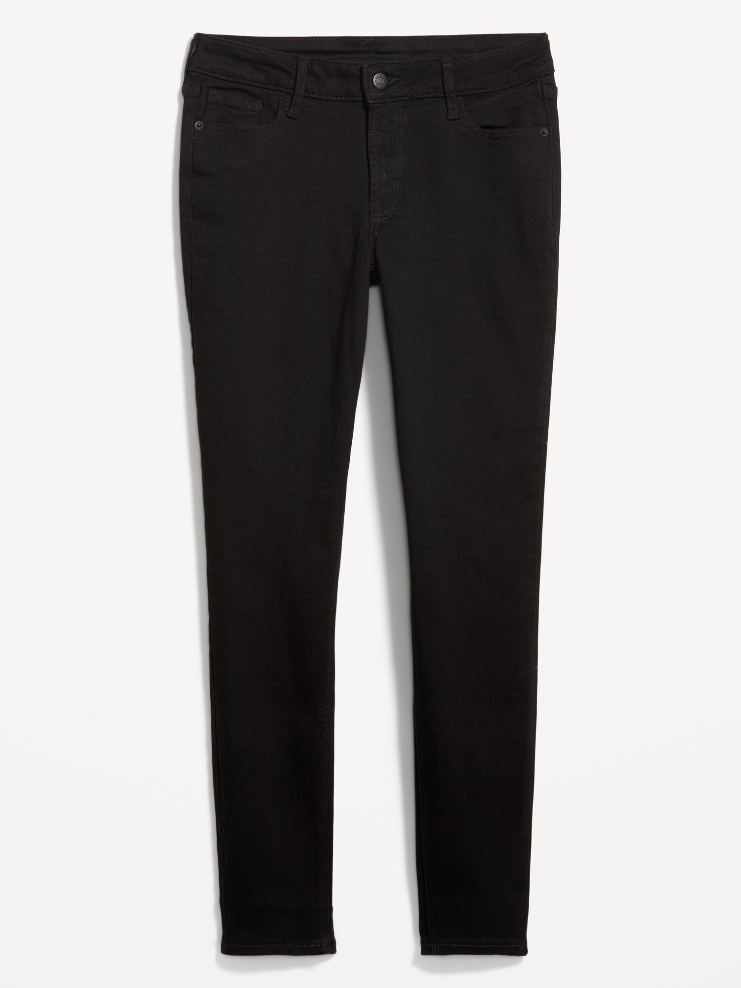 Женские джинсы Old Navy Mid-Rise Rockstar Super-Skinny, цвет: Чёрный варёный — фото 4