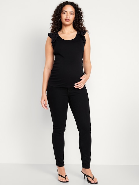 Maternity Full-Panel Wow Skinny Jeans - Black Jack