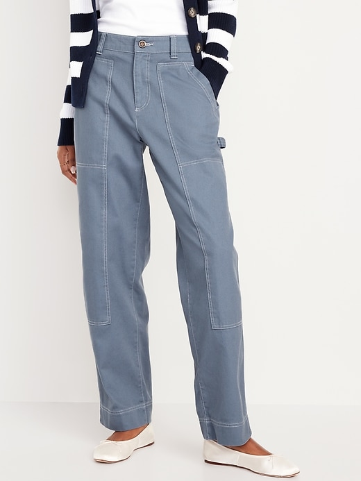 Image number 1 showing, High-Waisted Utility Pants