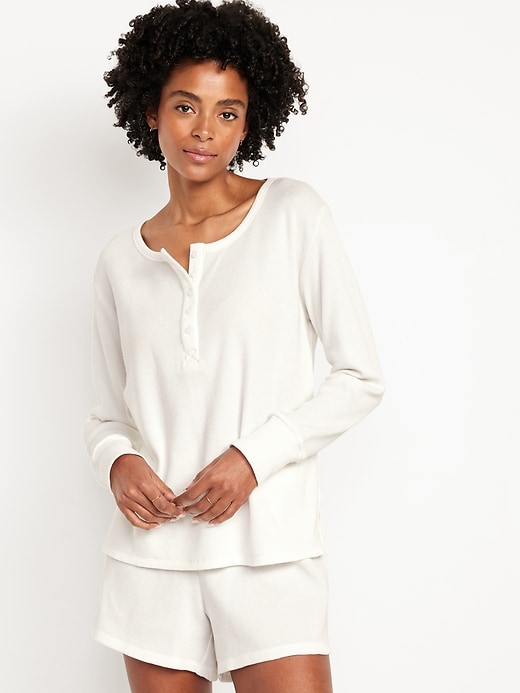 Image number 1 showing, Waffle Lounge Long-Sleeve Top