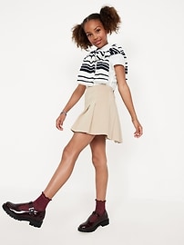 View large product image 3 of 5. School Uniform Pleated Knit Skort for Girls