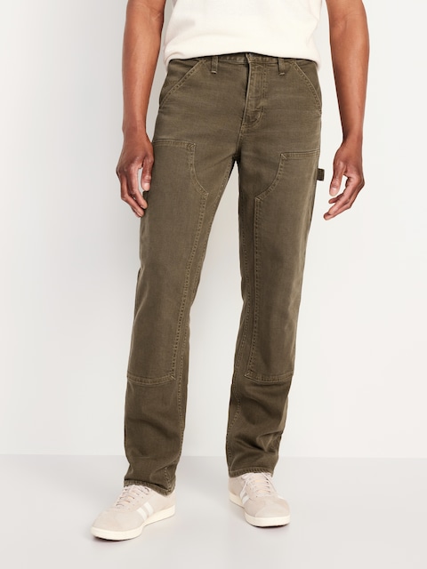 90’s Straight Built-In Flex Workwear Carpenter Jeans - Dark Brown