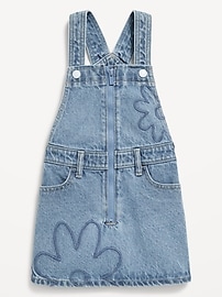 View large product image 3 of 3. Frayed-Hem Jean Skirtalls for Toddler Girls