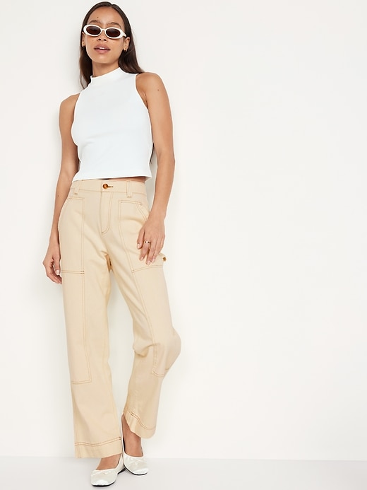 Image number 3 showing, High-Waisted Utility Pants