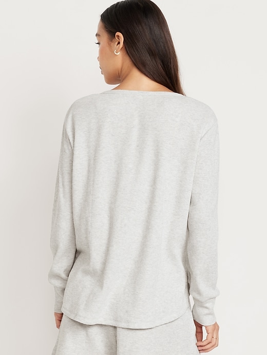 Image number 2 showing, Waffle Lounge Long-Sleeve Top