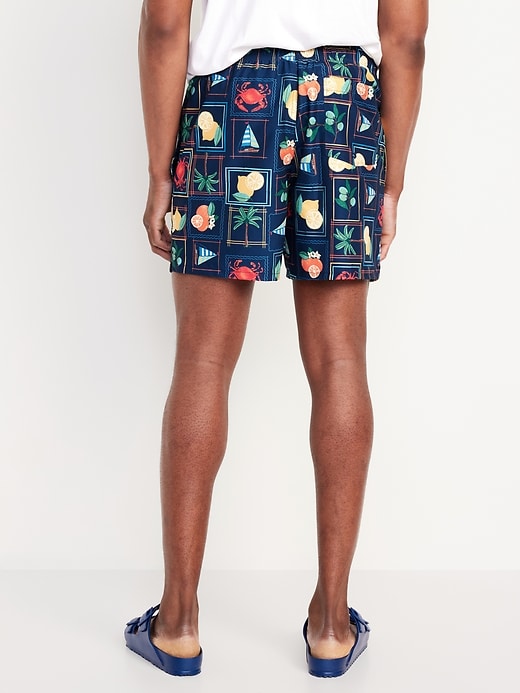 Image number 2 showing, Printed Swim Trunks -- 5-inch inseam
